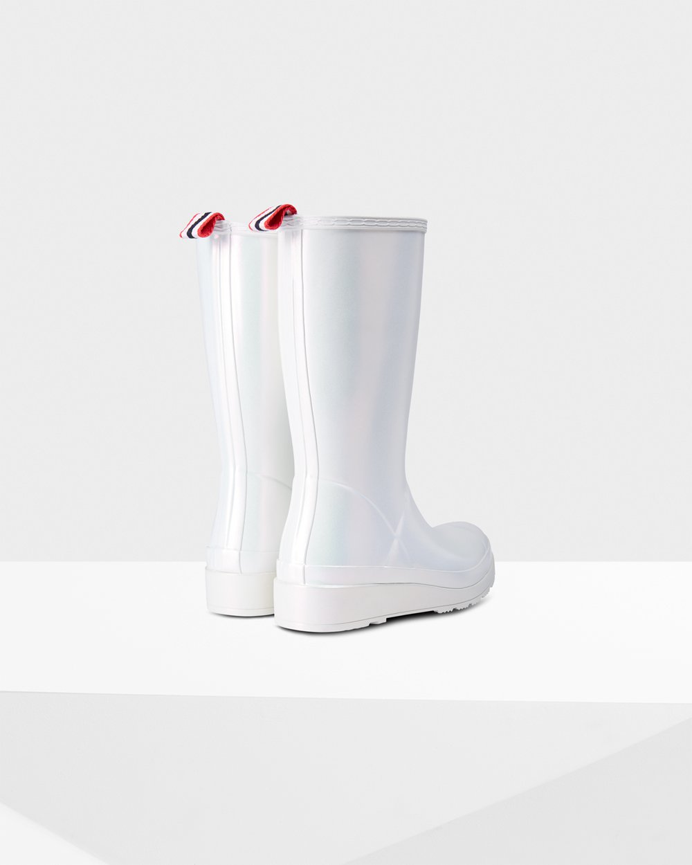 Play Botas Hunter Mujer Original Tall Nebula Rain - Plateadas - Argentina 2793ZSDFK